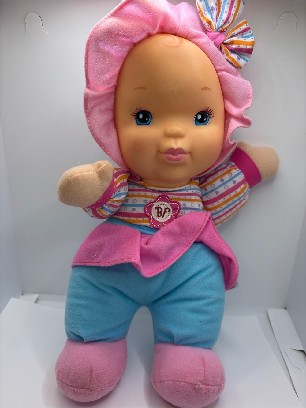 Vintage Goldberger Giggles Baby's First Doll Laughing Giggling Pink 13in